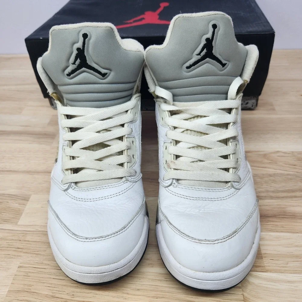 Nike Air Jordan 5 Retro White Mens Shoes Size 8 (136027-130)